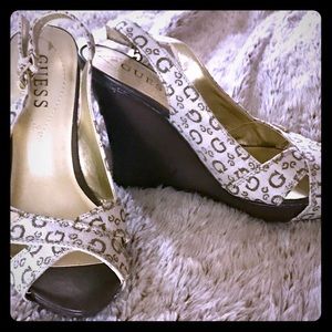 Guess Monogram Wedges Size 6